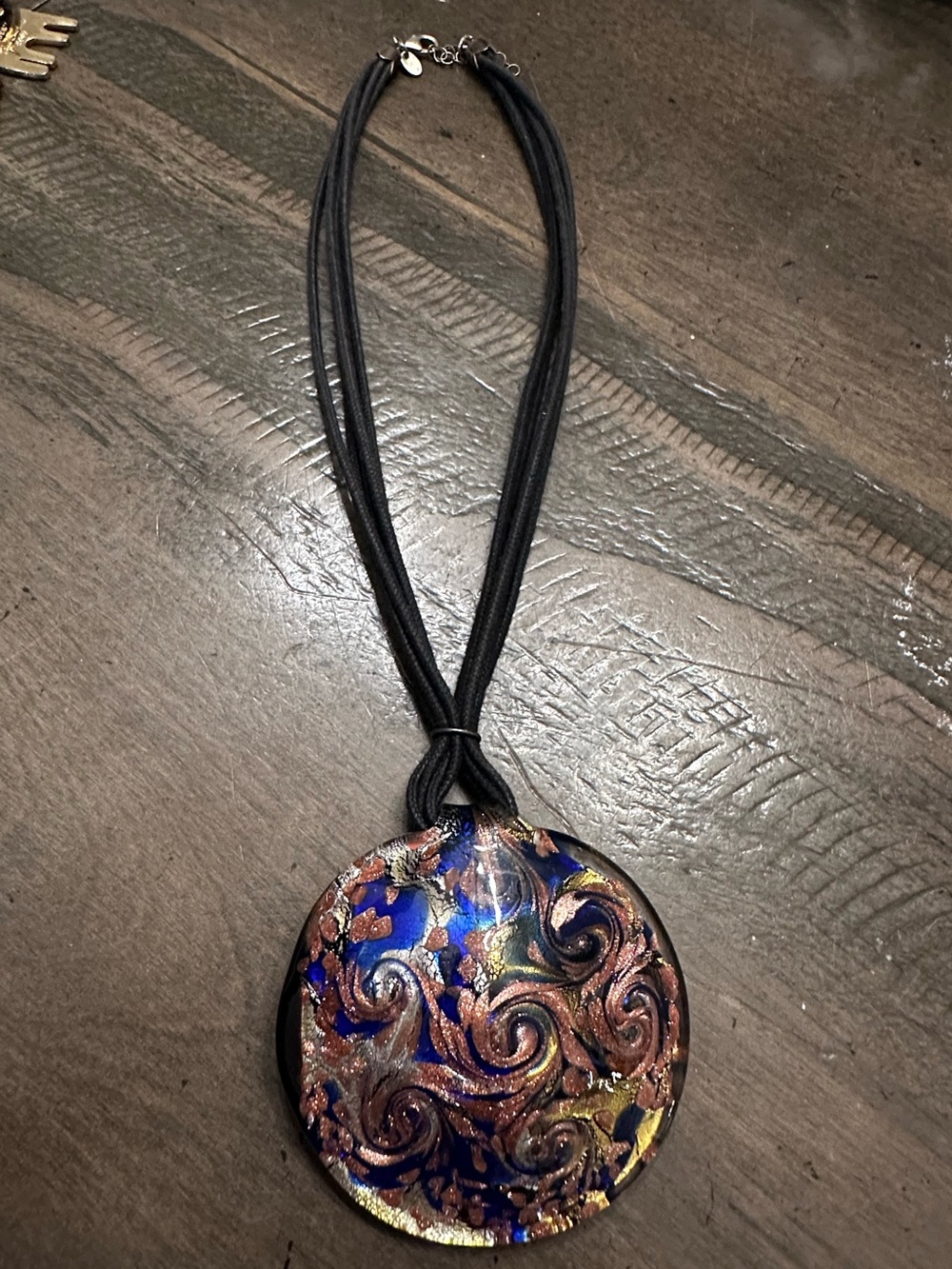 Dyadema Murano Glass Starry Night Choker Necklace 925 Sterling Silver Italy